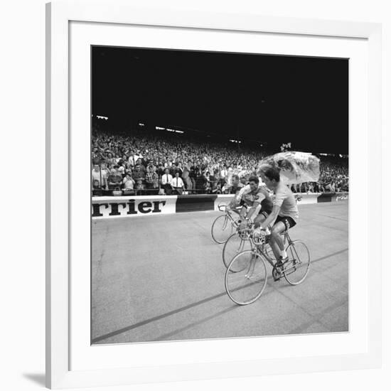 Felice Gimondi, Raymond Poulidor and Gianni Motta are Celebrated at the End of the Tour De France-Mario de Biasi-Framed Giclee Print