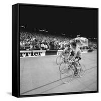 Felice Gimondi, Raymond Poulidor and Gianni Motta are Celebrated at the End of the Tour De France-Mario de Biasi-Framed Stretched Canvas