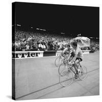 Felice Gimondi, Raymond Poulidor and Gianni Motta are Celebrated at the End of the Tour De France-Mario de Biasi-Stretched Canvas