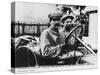 Felice Nazzaro Behind the Wheel of an Itala, French Grand Prix, Amiens, 1913-null-Stretched Canvas