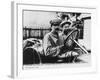 Felice Nazzaro Behind the Wheel of an Itala, French Grand Prix, Amiens, 1913-null-Framed Photographic Print