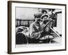 Felice Nazzaro Behind the Wheel of an Itala, French Grand Prix, Amiens, 1913-null-Framed Photographic Print