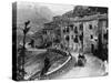 Felice Nazzaro Driving Through Pettralia Sottana in a Fiat, in the Targa Florio Race, Sicily, 1907-null-Stretched Canvas