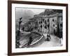 Felice Nazzaro Driving Through Pettralia Sottana in a Fiat, in the Targa Florio Race, Sicily, 1907-null-Framed Photographic Print