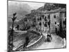 Felice Nazzaro Driving Through Pettralia Sottana in a Fiat, in the Targa Florio Race, Sicily, 1907-null-Mounted Photographic Print