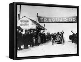 Felice Nazzaro in a Fiat Winning the Targo Florio Race, Sicily, 1907-null-Framed Stretched Canvas