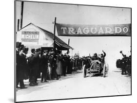 Felice Nazzaro in a Fiat Winning the Targo Florio Race, Sicily, 1907-null-Mounted Photographic Print