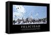 Felicidad. Cita Inspiradora Y Póster Motivacional-null-Framed Stretched Canvas