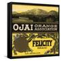 Felicity Brand - Ojai, California - Citrus Crate Label-Lantern Press-Framed Stretched Canvas