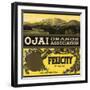 Felicity Brand - Ojai, California - Citrus Crate Label-Lantern Press-Framed Art Print