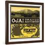 Felicity Brand - Ojai, California - Citrus Crate Label-Lantern Press-Framed Art Print