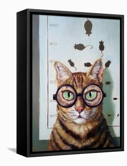 Feline Eye Exam-Lucia Heffernan-Framed Stretched Canvas