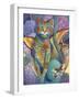 Feline Fiesta-David Galchutt-Framed Giclee Print