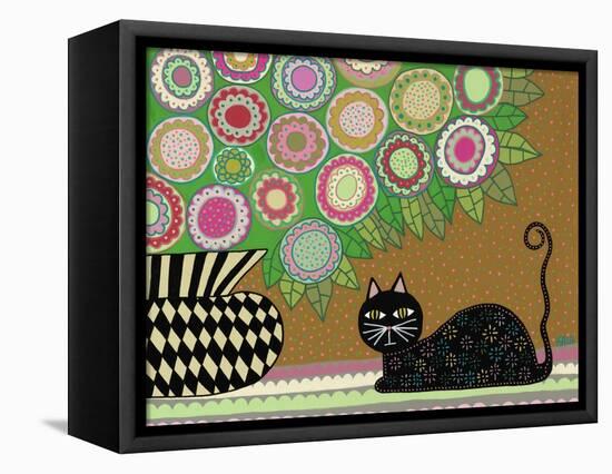 Feline Florist 2-Kerri Ambrosino-Framed Stretched Canvas