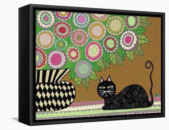 Feline Florist 2-Kerri Ambrosino-Framed Stretched Canvas