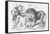 Feline Friends; Or, the British Lion and the Persian Chat!, 1873-Joseph Swain-Framed Stretched Canvas