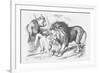 Feline Friends; Or, the British Lion and the Persian Chat!, 1873-Joseph Swain-Framed Giclee Print