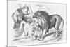 Feline Friends; Or, the British Lion and the Persian Chat!, 1873-Joseph Swain-Mounted Giclee Print