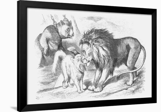 Feline Friends; Or, the British Lion and the Persian Chat!, 1873-Joseph Swain-Framed Giclee Print