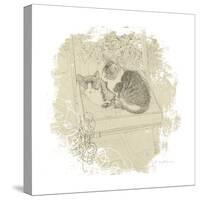 Feline Illustration II-Amy Melious-Stretched Canvas