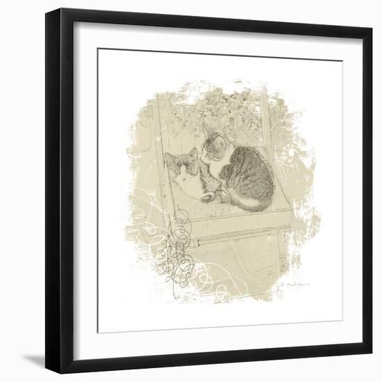 Feline Illustration II-Amy Melious-Framed Art Print