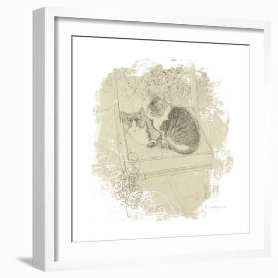 Feline Illustration II-Amy Melious-Framed Art Print