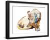 Feline Paint (lioness), 2020, (mixed media on paper)-Mark Adlington-Framed Giclee Print