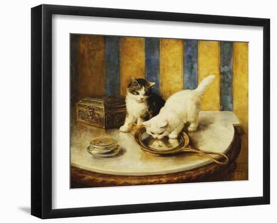 Feline Reflections-Marie Yvonne Laur-Framed Giclee Print