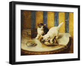 Feline Reflections-Marie Yvonne Laur-Framed Giclee Print