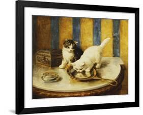 Feline Reflections-Marie Yvonne Laur-Framed Giclee Print