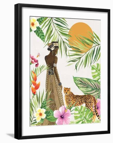 Feline Tropics I-Janet Tava-Framed Art Print