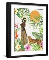 Feline Tropics I-Janet Tava-Framed Art Print