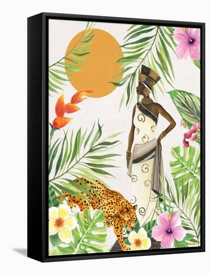 Feline Tropics II-Janet Tava-Framed Stretched Canvas