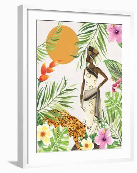Feline Tropics II-Janet Tava-Framed Art Print