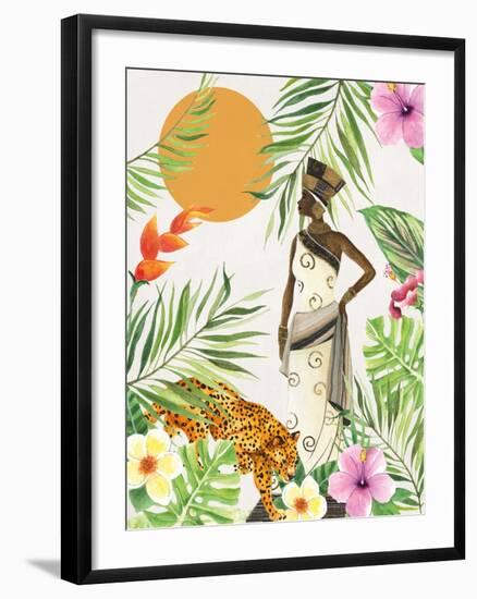 Feline Tropics II-Janet Tava-Framed Art Print