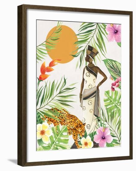 Feline Tropics II-Janet Tava-Framed Art Print