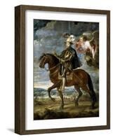 Felipe II on Horseback, Ca. 1630-Peter Paul Rubens-Framed Giclee Print