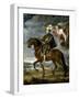 Felipe II on Horseback, Ca. 1630-Peter Paul Rubens-Framed Giclee Print