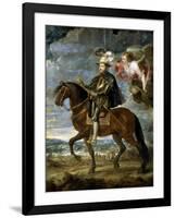 Felipe II on Horseback, Ca. 1630-Peter Paul Rubens-Framed Giclee Print