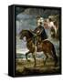 Felipe II on Horseback, Ca. 1630-Peter Paul Rubens-Framed Stretched Canvas