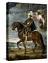 Felipe II on Horseback, Ca. 1630-Peter Paul Rubens-Stretched Canvas