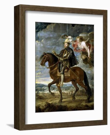 Felipe II on Horseback, Ca. 1630-Peter Paul Rubens-Framed Giclee Print