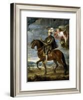 Felipe II on Horseback, Ca. 1630-Peter Paul Rubens-Framed Giclee Print