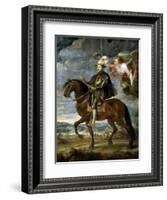 Felipe II on Horseback, Ca. 1630-Peter Paul Rubens-Framed Giclee Print