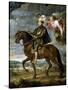 Felipe II on Horseback, Ca. 1630-Peter Paul Rubens-Stretched Canvas