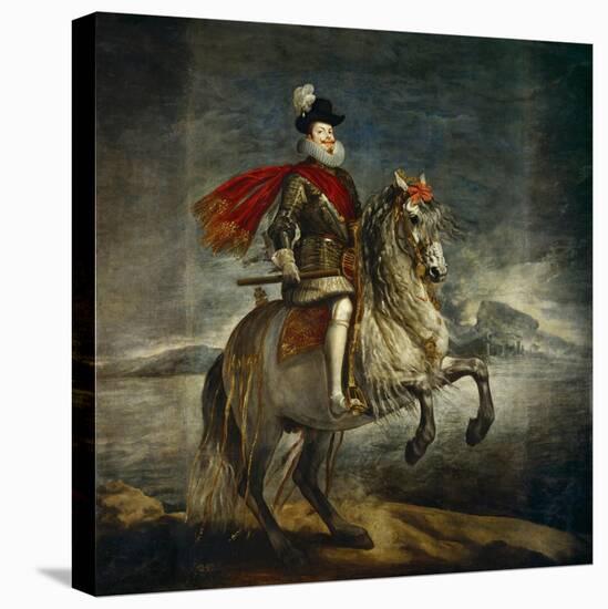 Felipe III, King of Spain (1578-1621) on Horseback-Diego Velazquez-Stretched Canvas