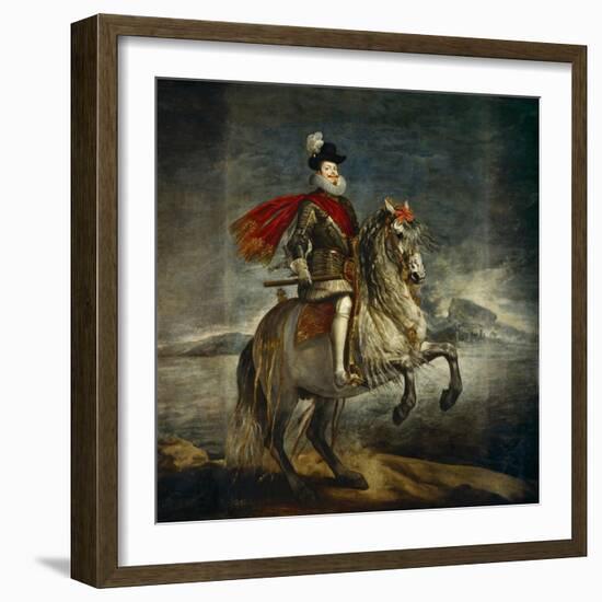 Felipe III, King of Spain (1578-1621) on Horseback-Diego Velazquez-Framed Giclee Print