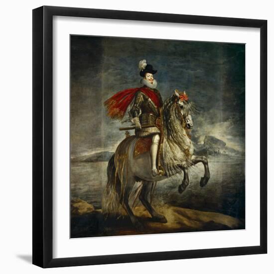 Felipe III, King of Spain (1578-1621) on Horseback-Diego Velazquez-Framed Giclee Print