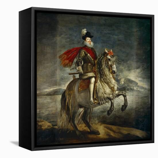 Felipe III, King of Spain (1578-1621) on Horseback-Diego Velazquez-Framed Stretched Canvas