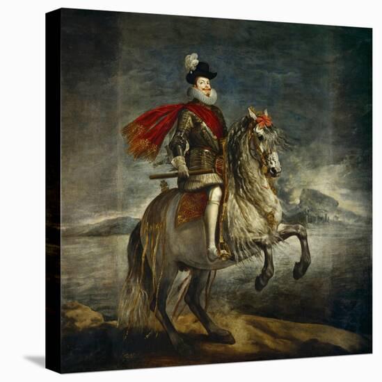 Felipe III, King of Spain (1578-1621) on Horseback-Diego Velazquez-Stretched Canvas